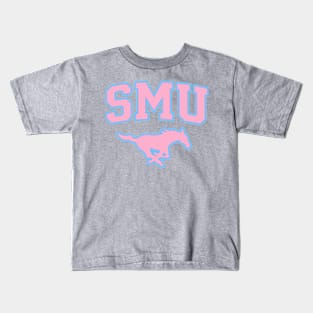 SMU Blue Logo & Pink Peruna Kids T-Shirt